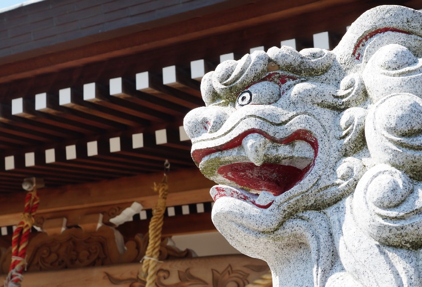 栗木御嶽神社　狛犬